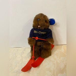 Vintage Ski Cooper Bear Teddy Bear 1988 Skiing 9”
